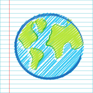 Hand drawing world map vector illustration