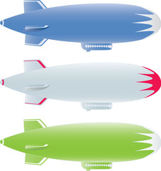 three color airship.