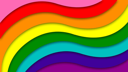 Happy Pride Month LGBT Gilbert Rainbow Pride Flag Wave Background