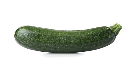 Fresh green zucchini on white background
