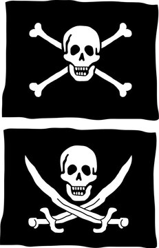 Two different kind of pirate flag