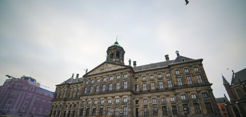Fototapeta na wymiar View of the Royal Palace Amsterdam