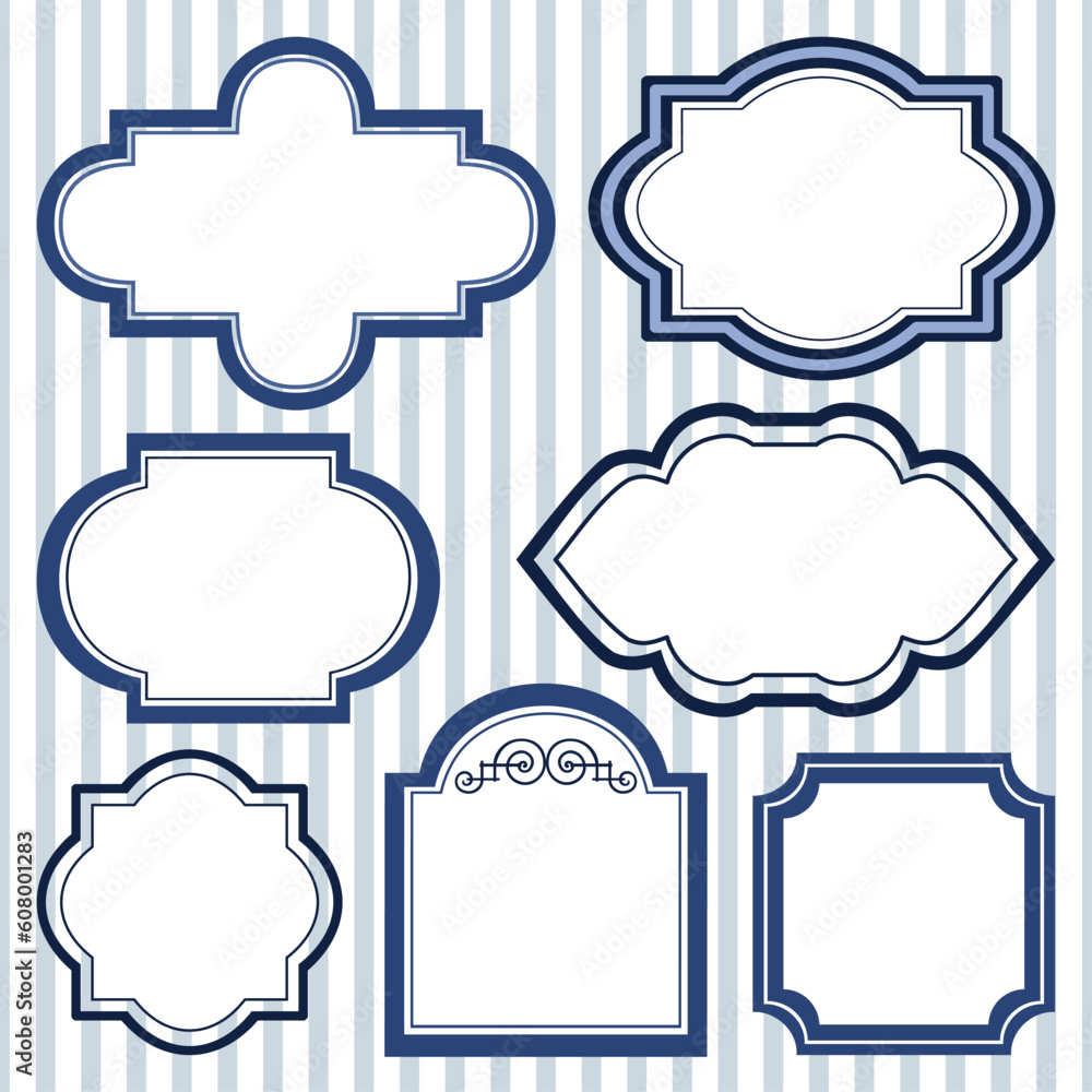 Poster vector frames collection with space for your text, designs in seven variations, full scalable vector