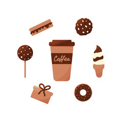 coffee cookies donut ice cream toast elements