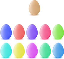 Easter eggs illustration isolated on white background