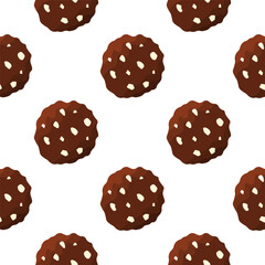 oatmeal chocolate nut cookies food eat pattern