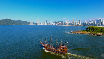 Vista aérea de Governador Celso Ramos Santa Catarina Brasil