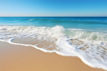Empty and beautiful beach landscape, Generative AI