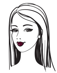 Vector beautiful girl