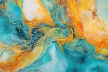 Fototapeta premium Natural luxury abstract fluid art painting in alcohol ink technique.