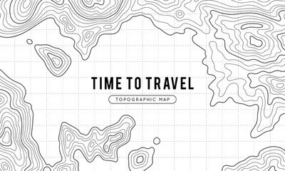 Travel background of topographic line map. Vector line pattern of wood rings countour. Outline pattern for outdoor concept templates. Contours of tree, concepts for geographic background. © Valedi 