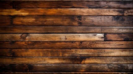 Naklejka premium Brown wooden planks background. Backdrops of wooden planks. Created with Generative AI technology.