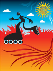 person sporting in the color summer background