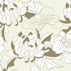Schilderijen op glas floral seamless pattern © Designpics