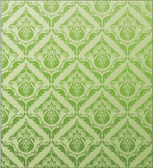 Decorative seamless floral beauty royal green ornament