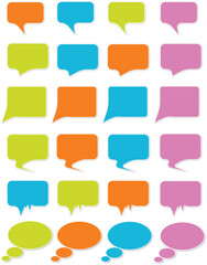 Hard designed speech bubbles