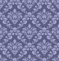 Fototapeta premium Damask seamless vector background. For easy making seamless pattern just drag all group into swatches bar, and use it for filling any contours.