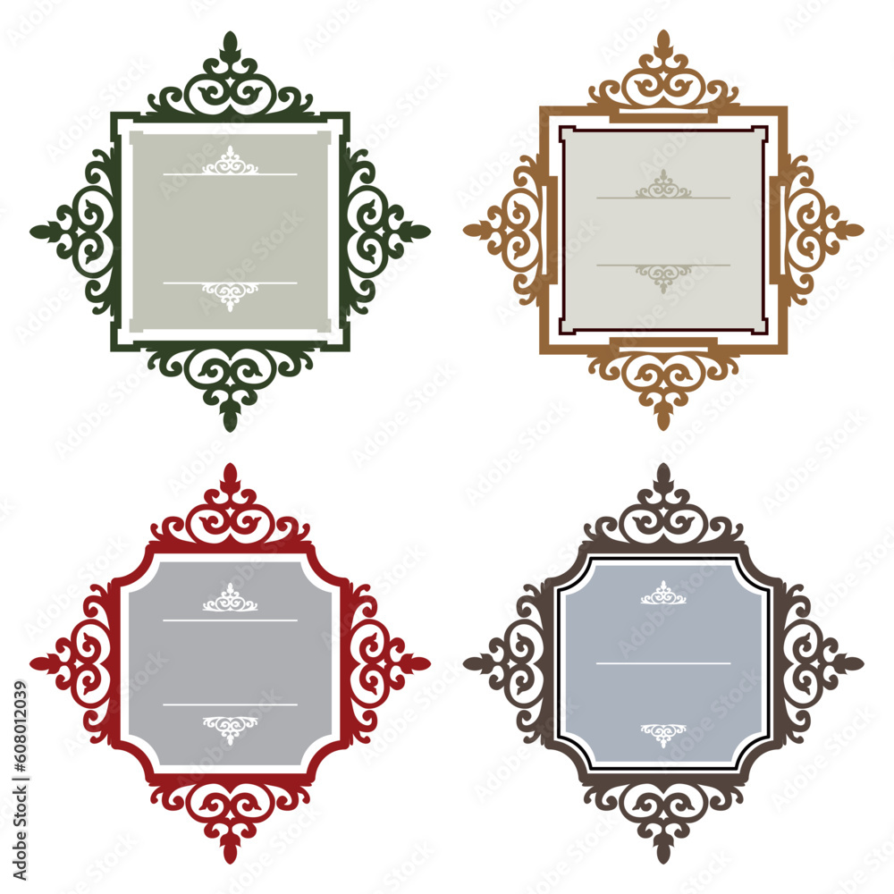 Poster vector frames collection with space for your text, retro styled, full scalable vector graphic for ea