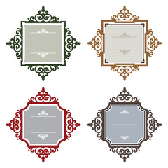 Vector frames collection with space for your text, retro styled, full scalable vector graphic for easy editing and color change, included Eps v8 and 300 dpi JPG