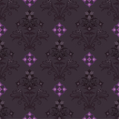 Seamless brown and pink wallpaper vector illustration