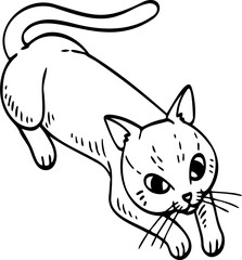 cute cartoon cat drawing.