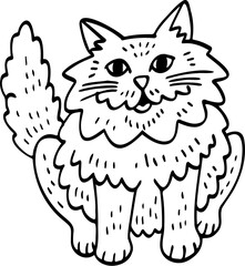 cute cartoon cat drawing.