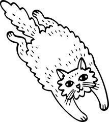 cute cartoon cat drawing.