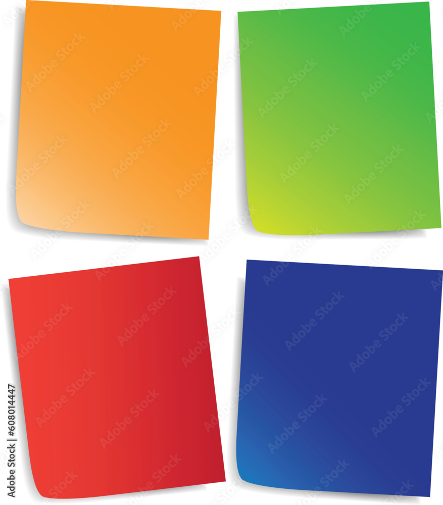 Poster four paper for notes easy to edit vector image