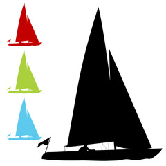 An image of a sailboat set.