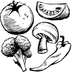 An image of a group of healthy food items.