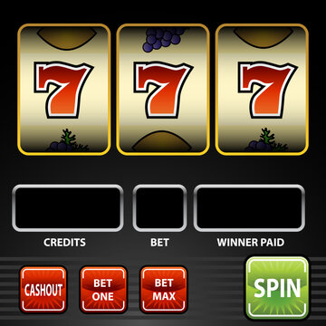 An image of a lucky seven slot machine.