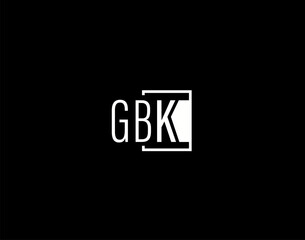 GBK Logo and Graphics Design, Modern and Sleek Vector Art and Icons isolated on black background
