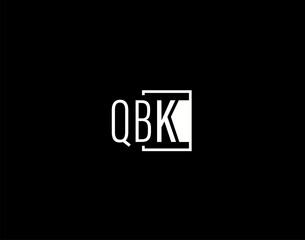 QBK Logo and Graphics Design, Modern and Sleek Vector Art and Icons isolated on black background