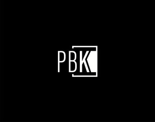 PBK Logo and Graphics Design, Modern and Sleek Vector Art and Icons isolated on black background