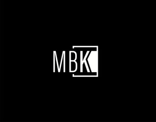 MBK Logo and Graphics Design, Modern and Sleek Vector Art and Icons isolated on black background