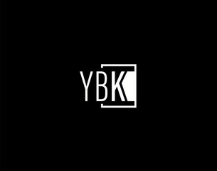 YBK Logo and Graphics Design, Modern and Sleek Vector Art and Icons isolated on black background