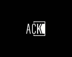 ACK Logo and Graphics Design, Modern and Sleek Vector Art and Icons isolated on black background