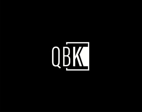QBK Logo and Graphics Design, Modern and Sleek Vector Art and Icons isolated on black background