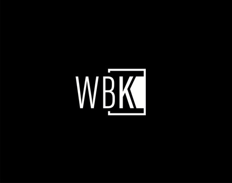WBK Logo and Graphics Design, Modern and Sleek Vector Art and Icons isolated on black background