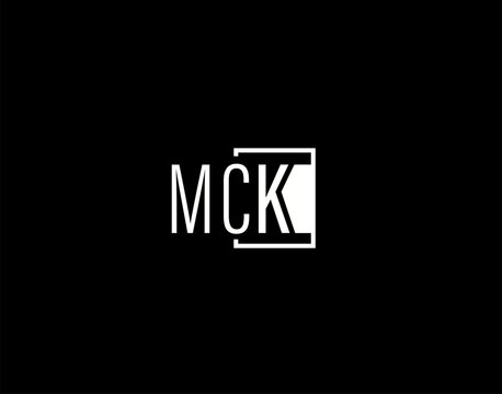 MCK Logo and Graphics Design, Modern and Sleek Vector Art and Icons isolated on black background