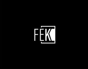 FEK Logo and Graphics Design, Modern and Sleek Vector Art and Icons isolated on black background