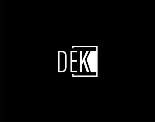 DEK Logo and Graphics Design, Modern and Sleek Vector Art and Icons isolated on black background
