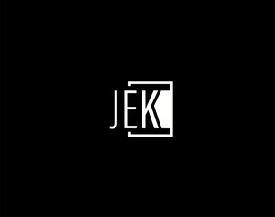 JEK Logo and Graphics Design, Modern and Sleek Vector Art and Icons isolated on black background