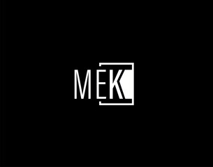 MEK Logo and Graphics Design, Modern and Sleek Vector Art and Icons isolated on black background