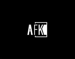 AFK Logo and Graphics Design, Modern and Sleek Vector Art and Icons isolated on black background