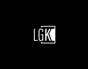 Fototapeta na wymiar LGK Logo and Graphics Design, Modern and Sleek Vector Art and Icons isolated on black background