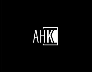 AHK Logo and Graphics Design, Modern and Sleek Vector Art and Icons isolated on black background