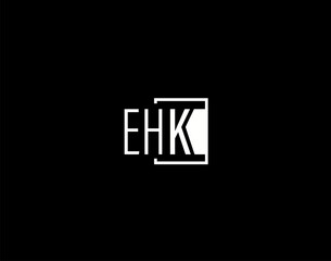EHK Logo and Graphics Design, Modern and Sleek Vector Art and Icons isolated on black background