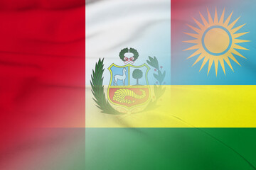 Peru and Rwanda state flag international contract RWA PER
