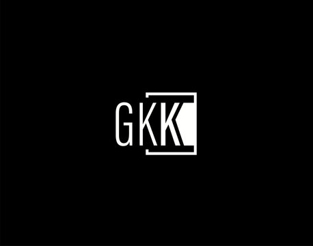 GKK Logo and Graphics Design, Modern and Sleek Vector Art and Icons isolated on black background